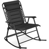 image:imageBest Choice Products Padded Folding Zero Gravity Rocking Chair with Adjustable Headrest Outdoor Camping Chair WeatherResistant Fabric Steel Frame  BlackBlack