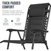 image:imageBest Choice Products Padded Folding Zero Gravity Rocking Chair with Adjustable Headrest Outdoor Camping Chair WeatherResistant Fabric Steel Frame  BlackBlack