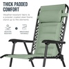 image:imageBest Choice Products Padded Folding Zero Gravity Rocking Chair with Adjustable Headrest Outdoor Camping Chair WeatherResistant Fabric Steel Frame  BlackSage Green