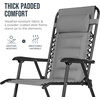 image:imageBest Choice Products Padded Folding Zero Gravity Rocking Chair with Adjustable Headrest Outdoor Camping Chair WeatherResistant Fabric Steel Frame  BlackGrey