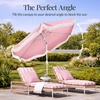 image:imageBest Choice Products 75ft Fringe Market Patio Umbrella  Outdoor Boho Tassel Sunshade for Table Pool Deck Backyard  UPF50 Easy Tilt Heavy Duty Steel Pole amp Ribs  WhitePink