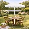 image:imageBest Choice Products 75ft Fringe Market Patio Umbrella  Outdoor Boho Tassel Sunshade for Table Pool Deck Backyard  UPF50 Easy Tilt Heavy Duty Steel Pole amp Ribs  WhiteWhite