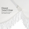 image:imageBest Choice Products 75ft Fringe Market Patio Umbrella  Outdoor Boho Tassel Sunshade for Table Pool Deck Backyard  UPF50 Easy Tilt Heavy Duty Steel Pole amp Ribs  WhiteWhite