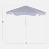 image:imageBest Choice Products 75ft Fringe Market Patio Umbrella  Outdoor Boho Tassel Sunshade for Table Pool Deck Backyard  UPF50 Easy Tilt Heavy Duty Steel Pole amp Ribs  WhiteNavy Pinstripe