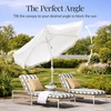 image:imageBest Choice Products 75ft Fringe Market Patio Umbrella  Outdoor Boho Tassel Sunshade for Table Pool Deck Backyard  UPF50 Easy Tilt Heavy Duty Steel Pole amp Ribs  WhiteWhite