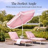 image:imageBest Choice Products 75ft Fringe Market Patio Umbrella  Outdoor Boho Tassel Sunshade for Table Pool Deck Backyard  UPF50 Easy Tilt Heavy Duty Steel Pole amp Ribs  WhitePink