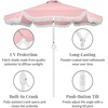 image:imageBest Choice Products 75ft Fringe Market Patio Umbrella  Outdoor Boho Tassel Sunshade for Table Pool Deck Backyard  UPF50 Easy Tilt Heavy Duty Steel Pole amp Ribs  WhitePink