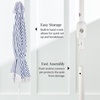 image:imageBest Choice Products 75ft Fringe Market Patio Umbrella  Outdoor Boho Tassel Sunshade for Table Pool Deck Backyard  UPF50 Easy Tilt Heavy Duty Steel Pole amp Ribs  WhiteNavy Pinstripe