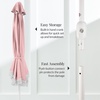 image:imageBest Choice Products 75ft Fringe Market Patio Umbrella  Outdoor Boho Tassel Sunshade for Table Pool Deck Backyard  UPF50 Easy Tilt Heavy Duty Steel Pole amp Ribs  WhitePink