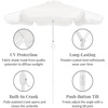 image:imageBest Choice Products 75ft Fringe Market Patio Umbrella  Outdoor Boho Tassel Sunshade for Table Pool Deck Backyard  UPF50 Easy Tilt Heavy Duty Steel Pole amp Ribs  WhiteWhite