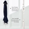 image:imageBest Choice Products 75ft Fringe Market Patio Umbrella  Outdoor Boho Tassel Sunshade for Table Pool Deck Backyard  UPF50 Easy Tilt Heavy Duty Steel Pole amp Ribs  WhiteNavy Blue