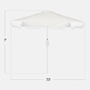 image:imageBest Choice Products 75ft Fringe Market Patio Umbrella  Outdoor Boho Tassel Sunshade for Table Pool Deck Backyard  UPF50 Easy Tilt Heavy Duty Steel Pole amp Ribs  WhiteWhite