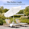 image:imageBest Choice Products 75ft Fringe Market Patio Umbrella  Outdoor Boho Tassel Sunshade for Table Pool Deck Backyard  UPF50 Easy Tilt Heavy Duty Steel Pole amp Ribs  WhiteWhite