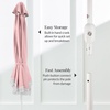 image:imageBest Choice Products 75ft Fringe Market Patio Umbrella  Outdoor Boho Tassel Sunshade for Table Pool Deck Backyard  UPF50 Easy Tilt Heavy Duty Steel Pole amp Ribs  WhitePink