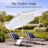 image:imageBest Choice Products 75ft Fringe Market Patio Umbrella  Outdoor Boho Tassel Sunshade for Table Pool Deck Backyard  UPF50 Easy Tilt Heavy Duty Steel Pole amp Ribs  WhiteNavy Pinstripe