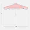 image:imageBest Choice Products 75ft Fringe Market Patio Umbrella  Outdoor Boho Tassel Sunshade for Table Pool Deck Backyard  UPF50 Easy Tilt Heavy Duty Steel Pole amp Ribs  WhitePink