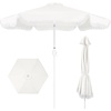 image:imageBest Choice Products 75ft Fringe Market Patio Umbrella  Outdoor Boho Tassel Sunshade for Table Pool Deck Backyard  UPF50 Easy Tilt Heavy Duty Steel Pole amp Ribs  WhiteWhite