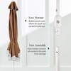 image:imageBest Choice Products 75ft Fringe Market Patio Umbrella  Outdoor Boho Tassel Sunshade for Table Pool Deck Backyard  UPF50 Easy Tilt Heavy Duty Steel Pole amp Ribs  WhiteTan
