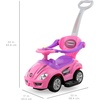 image:imageBest Choice Products Kids 3in1 Push and Pedal Car Toddler Ride On wHandle Horn Music  BlackPink