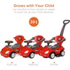 image:imageBest Choice Products Kids 3in1 Push and Pedal Car Toddler Ride On wHandle Horn Music  BlackRed