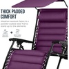image:imageBest Choice Products Oversized Padded Zero Gravity Chair Recliner wCanopyAmethyst Purple