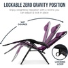 image:imageBest Choice Products Oversized Padded Zero Gravity Chair Recliner wCanopyAmethyst Purple