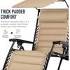 image:imageBest Choice Products Oversized Padded Zero Gravity Chair Recliner wCanopyBeige