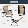 image:imageBest Choice Products Oversized Padded Zero Gravity Chair Recliner wCanopyBeige
