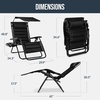 image:imageBest Choice Products Oversized Padded Zero Gravity Chair Recliner wCanopyBlack