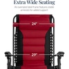 image:imageBest Choice Products Oversized Padded Zero Gravity Chair Recliner wCanopyBlackBurgundy
