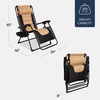 image:imageBest Choice Products Oversized Padded Zero Gravity Chair Recliner wCanopyBlackTan