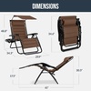 image:imageBest Choice Products Oversized Padded Zero Gravity Chair Recliner wCanopyBrown