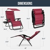 image:imageBest Choice Products Oversized Padded Zero Gravity Chair Recliner wCanopyBurgundy