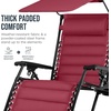 image:imageBest Choice Products Oversized Padded Zero Gravity Chair Recliner wCanopyBurgundy