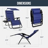 image:imageBest Choice Products Oversized Padded Zero Gravity Chair Recliner wCanopyCobalt Blue
