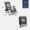 image:imageBest Choice Products Oversized Padded Zero Gravity Chair Recliner wCanopyGrayLight Gray