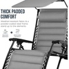image:imageBest Choice Products Oversized Padded Zero Gravity Chair Recliner wCanopyIce Gray