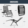 image:imageBest Choice Products Oversized Padded Zero Gravity Chair Recliner wCanopyIce Gray