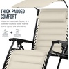image:imageBest Choice Products Oversized Padded Zero Gravity Chair Recliner wCanopyIvory