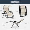 image:imageBest Choice Products Oversized Padded Zero Gravity Chair Recliner wCanopyIvory