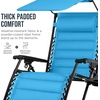 image:imageBest Choice Products Oversized Padded Zero Gravity Chair Recliner wCanopyLight Blue