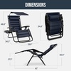 image:imageBest Choice Products Oversized Padded Zero Gravity Chair Recliner wCanopyNavy Blue