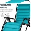 image:imageBest Choice Products Oversized Padded Zero Gravity Chair Recliner wCanopyPeacock Blue