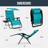 image:imageBest Choice Products Oversized Padded Zero Gravity Chair Recliner wCanopyPeacock Blue