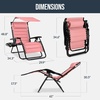 image:imageBest Choice Products Oversized Padded Zero Gravity Chair Recliner wCanopyPink