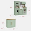 image:imageBest Choice Products Play Kitchen for Kids amp Toddlers Wooden Kitchen Playset wEspresso Machine Pretend Toy Kitchen Set wIce Maker Storage Island amp Accessories Scalloped Design  Cream CottageSage