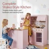 image:imageBest Choice Products Play Kitchen for Kids amp Toddlers Wooden Kitchen Playset wEspresso Machine Pretend Toy Kitchen Set wIce Maker Storage Island amp Accessories Scalloped Design  Cream CottagePink