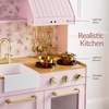 image:imageBest Choice Products Play Kitchen for Kids amp Toddlers Wooden Kitchen Playset wEspresso Machine Pretend Toy Kitchen Set wIce Maker Storage Island amp Accessories Scalloped Design  Cream CottagePink