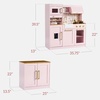 image:imageBest Choice Products Play Kitchen for Kids amp Toddlers Wooden Kitchen Playset wEspresso Machine Pretend Toy Kitchen Set wIce Maker Storage Island amp Accessories Scalloped Design  Cream CottagePink