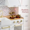 image:imageBest Choice Products Play Kitchen for Kids amp Toddlers Wooden Kitchen Playset wEspresso Machine Pretend Toy Kitchen Set wIce Maker Storage Island amp Accessories Scalloped Design  Cream CottageWhite